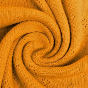 Pointelle Bomullsjersey Gul