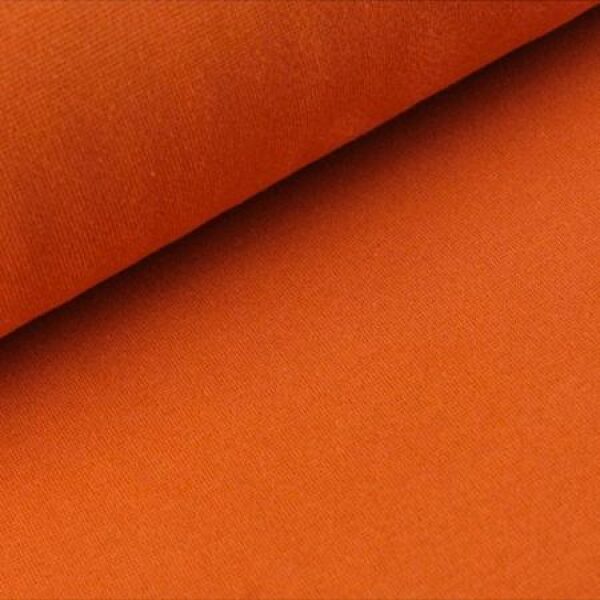 Rundstrikket ribb Kobber orange