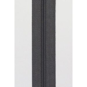 Glidelås meter koksgrå 4 mm