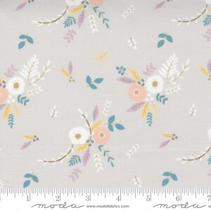Pastell blomster på varmgrå bunn