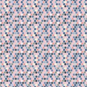 River navy, hexagon i rosa og blått