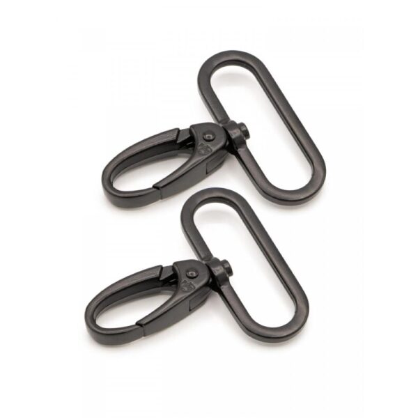 ByAnnie, 1,5" Swivel Hooks Black Metal, to stk