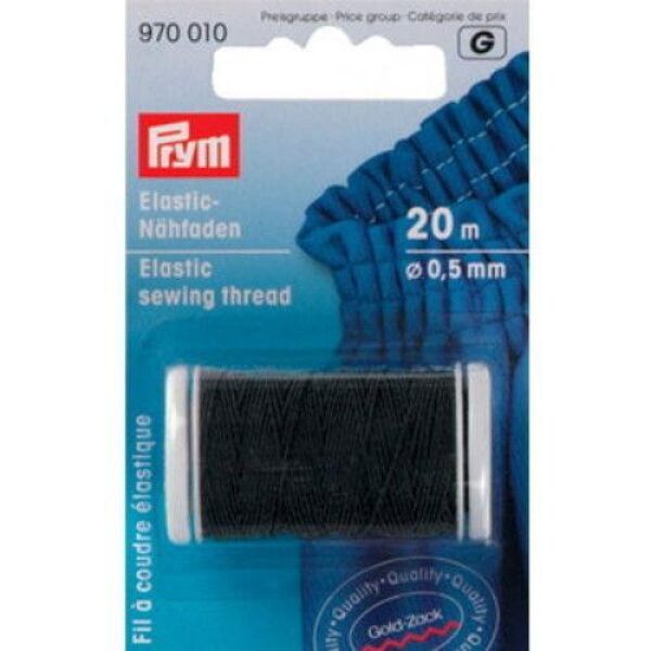 Elastisk tråd sort, prym 20m