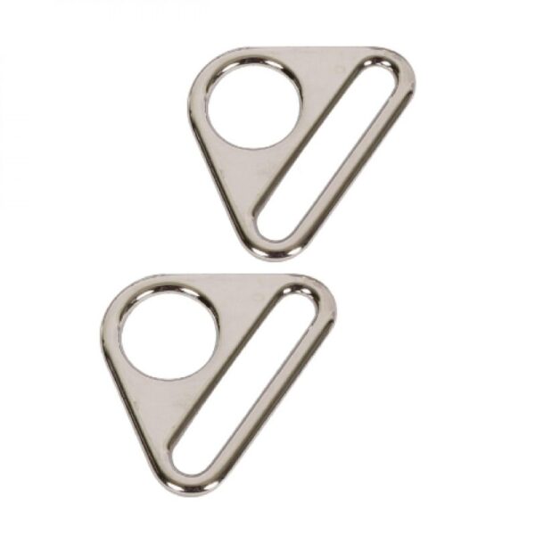 ByAnnie, 1,5" Triangel ringer nikkel, to stk