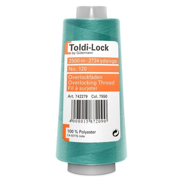 Toldi-Lock Turkis 7550 overlock tråd 2500m