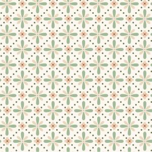 Vintage charm, hvit bunn med rosett