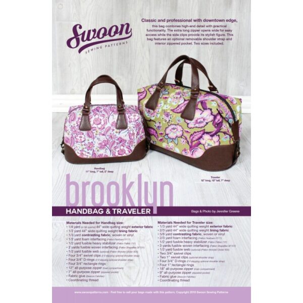 Brooklyn, mønster på veske og reisebag