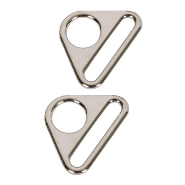ByAnnie, 1" Triangel ringer nikkel, to stk