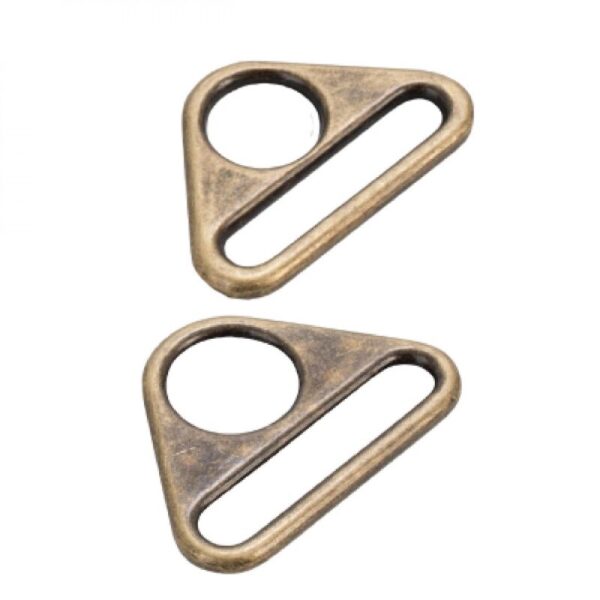 ByAnnie, 1,5" Triangel ringer antique brass, to stk