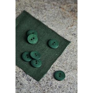 Curb Bomullsknapper Green Khaki 18mm