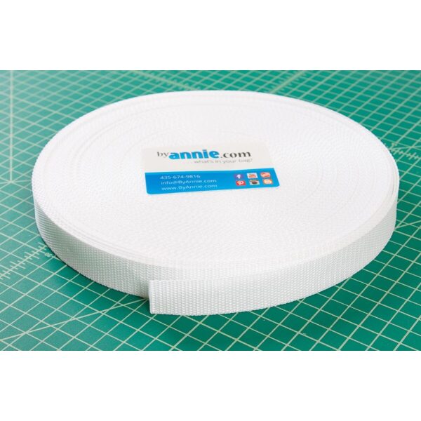 ByAnnie Webbing hvit  1"