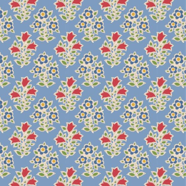 Tilda Jubilee, Farm Flowers Light Blue