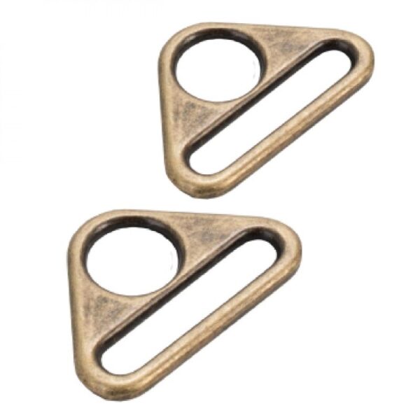 ByAnnie, 1" Triangel ringer antique brass, to stk