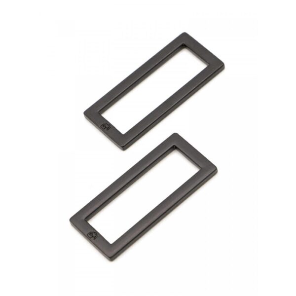 ByAnnie, 1,5" Rectangle Rings Black Metal, to stk