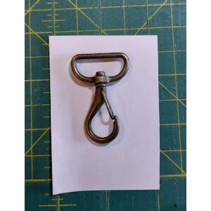 Karabinkrok m sving Antikk Messing B: 25mm (innvendig)