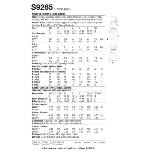 Kjole med kapper  XXS-2XL - Bilde 2