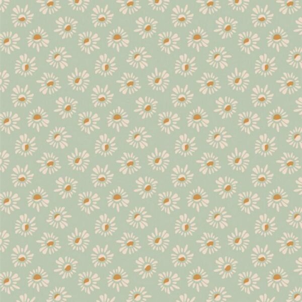 SUSANS PISTACHIO, lys pistasj grønn med blomster