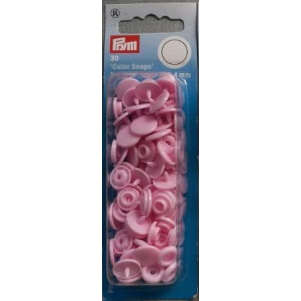 Trykknapper i Plast, Lys Rosa  ø12,4mm