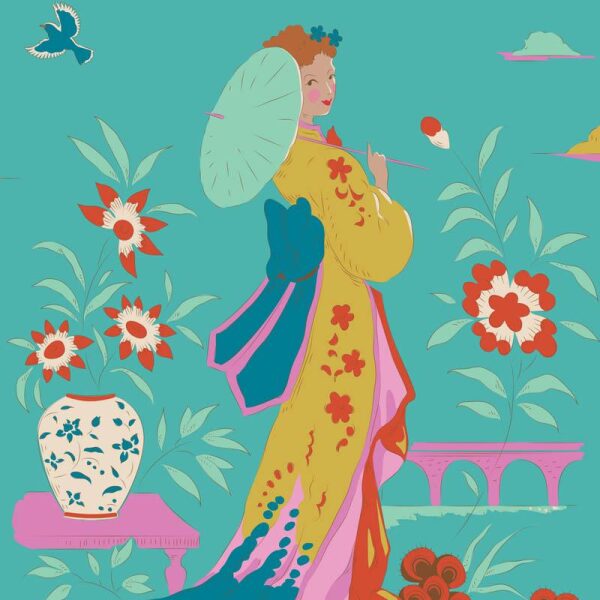 Tilda B, Garden Vista Turquoise