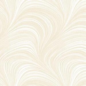 Bredt stoff, vifter i lys beige