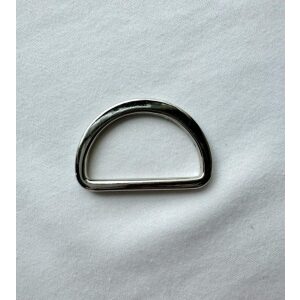 D ring sølv flat, 30mm