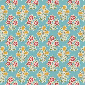 Tilda Jubilee, Farm Flowers Teal
