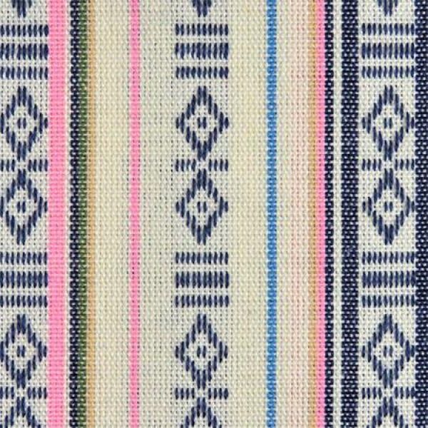 Jacquard blå og rosa striper