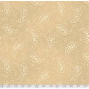 Bredt stoff, Beige paisley