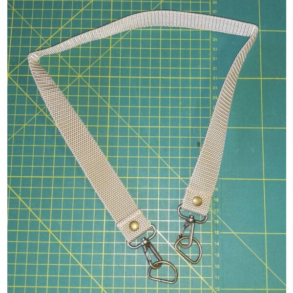 Veskehank med svivel og D-ring Beige