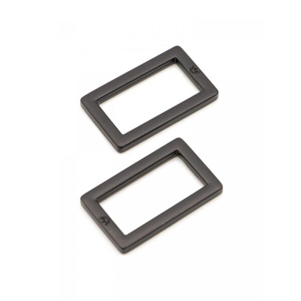 ByAnnie, 1" Rectangle Rings Black Metal, to stk
