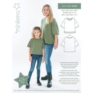 Minikrea 66205 Boxy T-Shirt , Barn 2-14 år  Dame 34-50