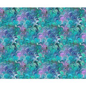Cosette Teal/Multi, Poured color