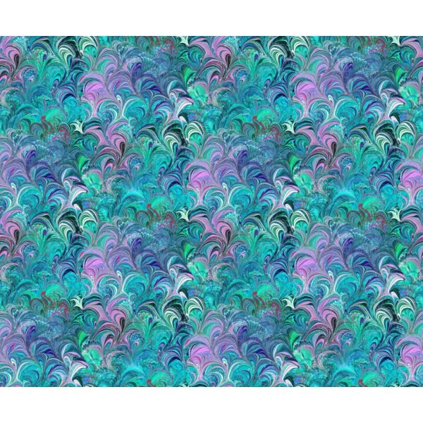 Cosette Teal/Multi, Poured color