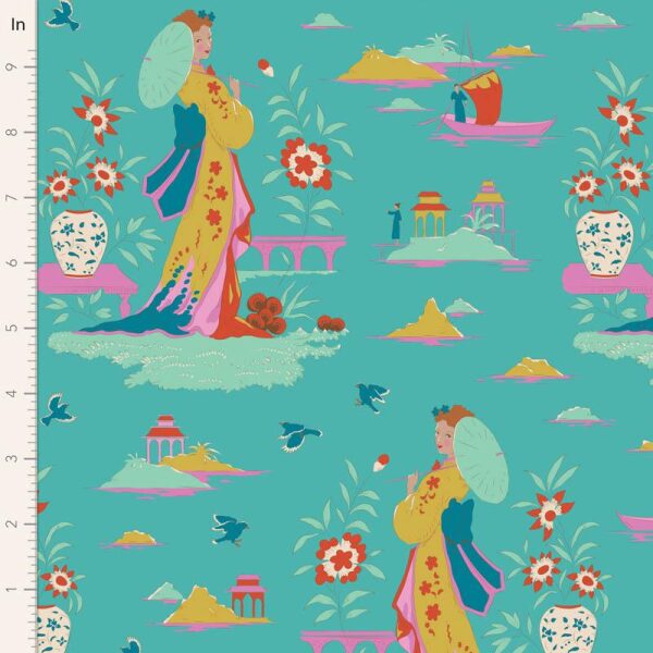 Tilda B, Garden Vista Turquoise - Bilde 2