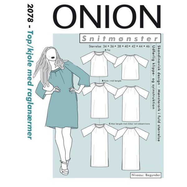 Onion 2078 Top/Kjole med raglanærmer