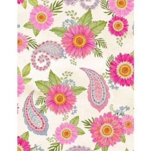 Floral and Paisleys Cream