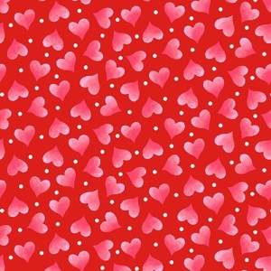 Medium hjerte på rød bunn, I love You, Be mine