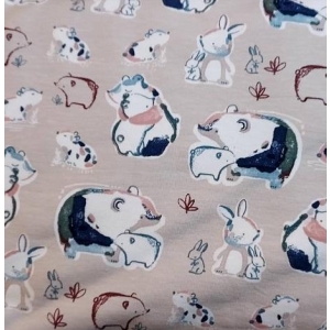 Jersey Skogense dyr på beige bunn