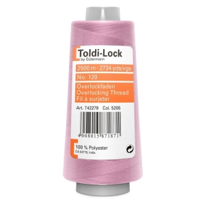 Toldi-Lock rosa, 5205 overlock tråd 2500m
