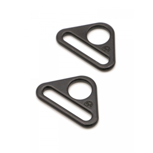 ByAnnie, 1" Triangel ringer sort metall, to stk