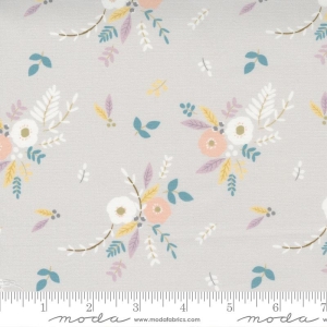 Pastell blomster på varmgrå bunn