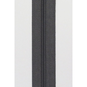 Glidelås meter koksgrå 4 mm
