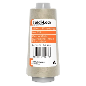 Toldi-Lock beige, 3010 overlock tråd 2500m