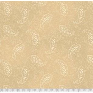 Bredt stoff, Beige paisley
