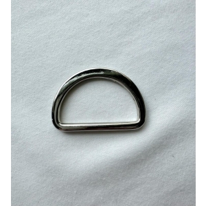 D ring sølv flat, 30mm