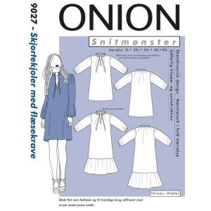 Onion 9027 Skjortekjoler med flæsekrave, store størrelser