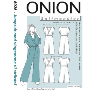 Onion 6026 Jumpsuit med vingeærmer, til strikkstof