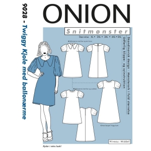 Onion 9028 Twiggy Kjole med ballonærme, store størrelser