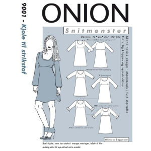 Onion 9001 Kjole til strikstof, store størrelser