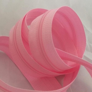 Glidelås meter rosa 4 mm